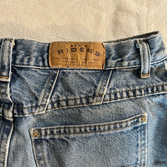 Riders Vintage Jean Cut-Off Shorts 30W Mid Rise Summer Worn In Casual Denim - Picture 3 of 7